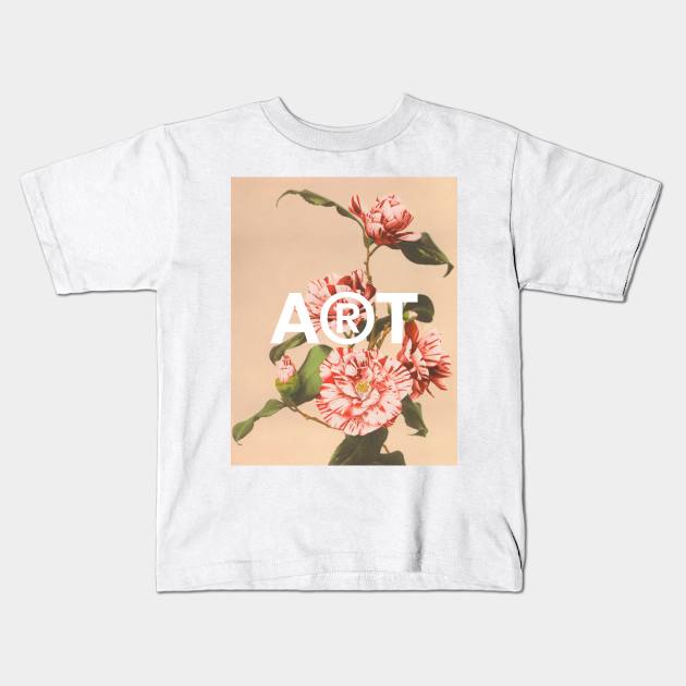 Camellias still life vintage flowers Kids T-Shirt by arttire